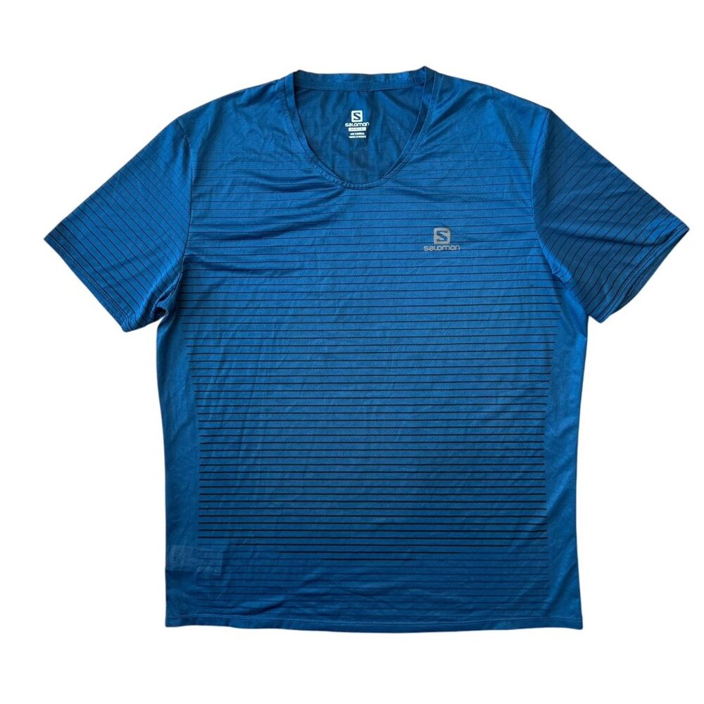Salomon Performance T-shirt Top Mens XL Lightweight Wicking Blue